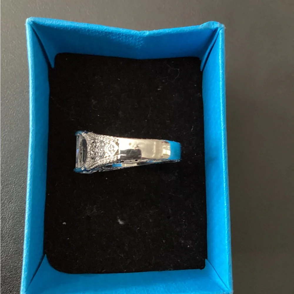 JTV Elegant Diamond Simulate Silver Ring